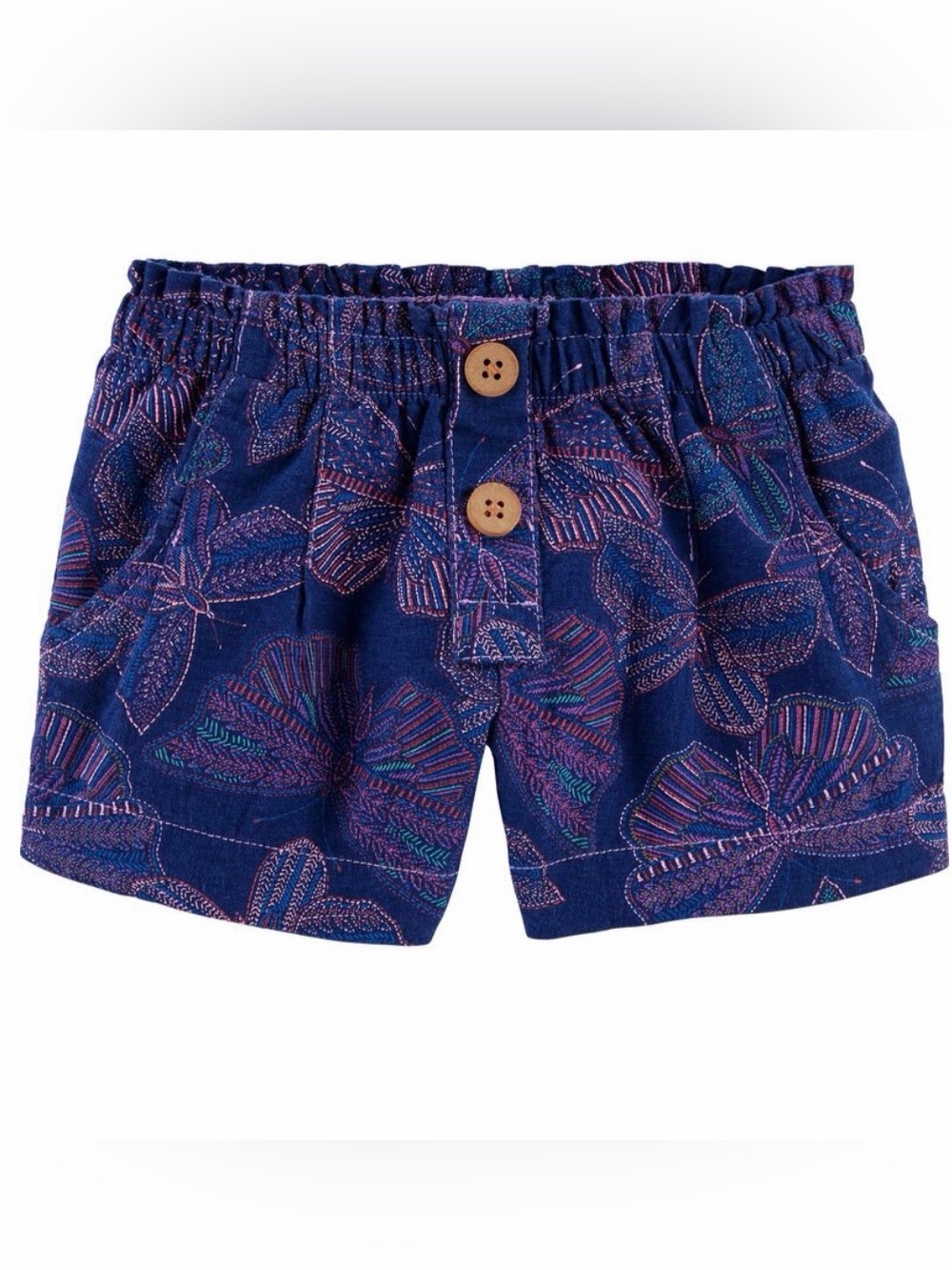 Navy Butterfly Linen Shorts size 3T